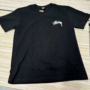 Stussy Black Tee with White Logo